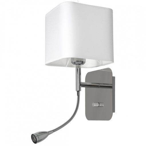 Wall lamp NAPOLI WHITE/CHROME 1xE27 + 1W LED