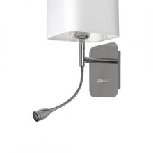 Wall lamp NAPOLI WHITE/CHROME 1xE27 + 1W LED