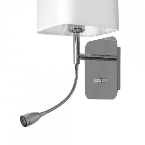 Wall lamp NAPOLI WHITE/CHROME 1xE27 + 1W LED