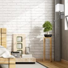 Wall lamp NAPOLI WHITE/CHROME 1xE27 + 1W LED