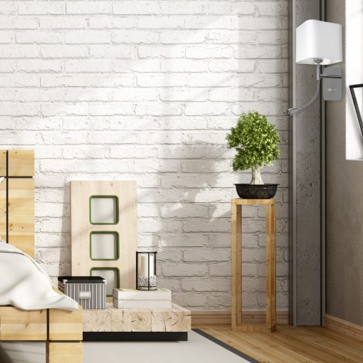 Wall lamp NAPOLI WHITE/CHROME 1xE27 + 1W LED