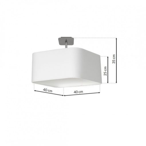 Ceiling lamp NAPOLI WHITE/CHROME 1xE27