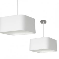 Pendant lamp NAPOLI WHITE/CHROME 1xE27