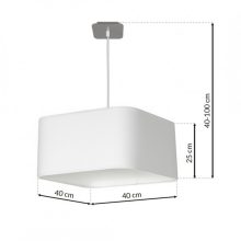 Pendant lamp NAPOLI WHITE/CHROME 1xE27