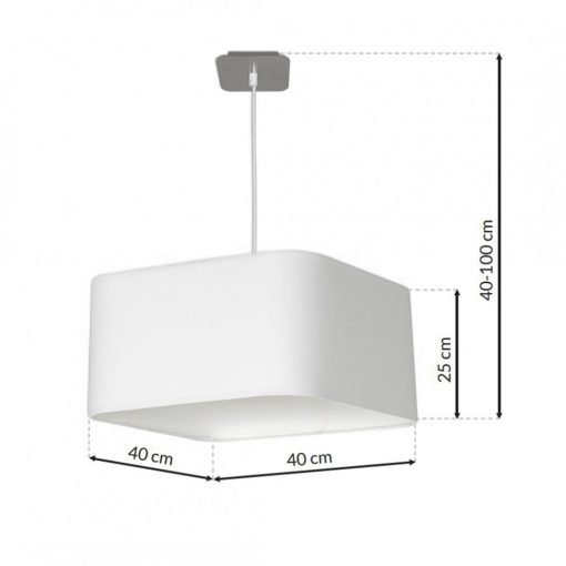 Pendant lamp NAPOLI WHITE/CHROME 1xE27