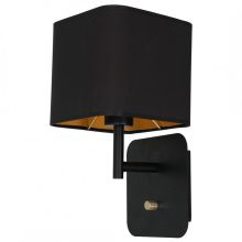 Wall lamp NAPOLI BLACK/GOLD 1xE27