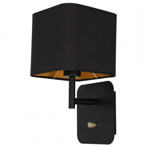Wall lamp NAPOLI BLACK/GOLD 1xE27