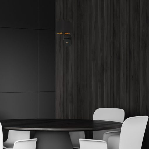 Wall lamp NAPOLI BLACK/GOLD 1xE27