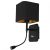 Wall lamp NAPOLI BLACK/GOLD 1xE27 + 1W LED