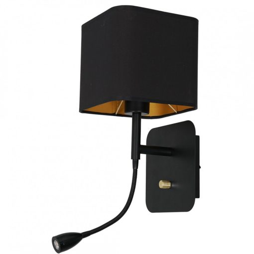 Wall lamp NAPOLI BLACK/GOLD 1xE27 + 1W LED