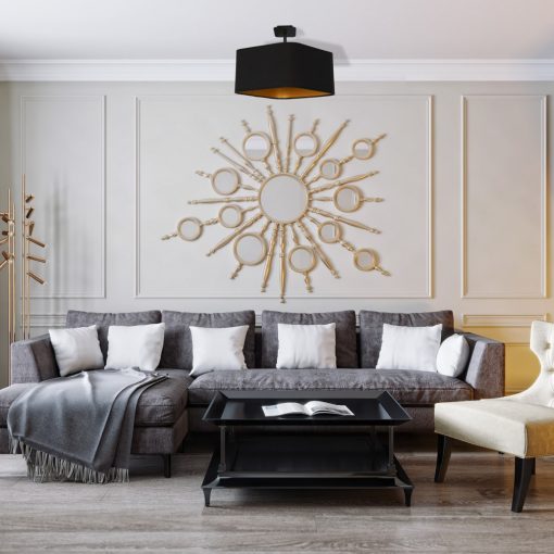 Ceiling lamp NAPOLI BLACK/GOLD 1xE27
