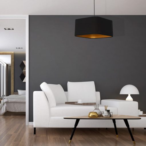 Pendant lamp NAPOLI BLACK/GOLD 1xE27