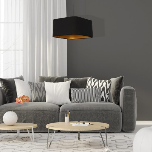 Pendant lamp NAPOLI BLACK/GOLD 1xE27