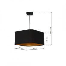 Pendant lamp NAPOLI BLACK/GOLD 1xE27