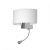 Wall lamp CASINO WHITE/CHROME 1xE27 + 1W LED
