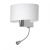 Wall lamp CASINO WHITE/CHROME 1xE27 + 1W LED