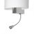 Wall lamp CASINO WHITE/CHROME 1xE27 + 1W LED