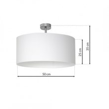 Ceiling lamp CASINO WHITE/CHROME 1xE27
