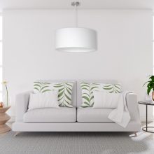 Pendant lamp CASINO WHITE/CHROME 1xE27