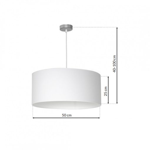 Pendant lamp CASINO WHITE/CHROME 1xE27