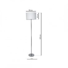 Lampa stojąca CASINO WHITE/CHROME 1xE27