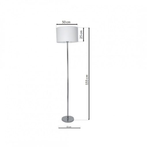 Lampa stojąca CASINO WHITE/CHROME 1xE27