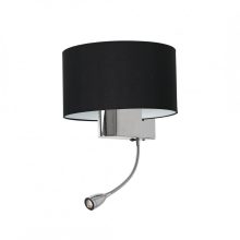 Wall lamp CASINO BLACK/CHROME 1xE27 + 1W LED