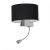 Wall lamp CASINO BLACK/CHROME 1xE27 + 1W LED