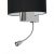 Wall lamp CASINO BLACK/CHROME 1xE27 + 1W LED