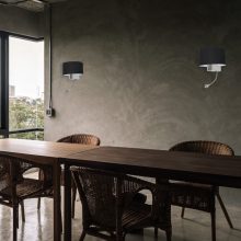 Wall lamp CASINO BLACK/CHROME 1xE27 + 1W LED