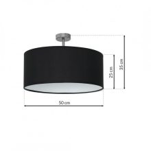 Ceiling lamp CASINO BLACK/CHROME 1xE27
