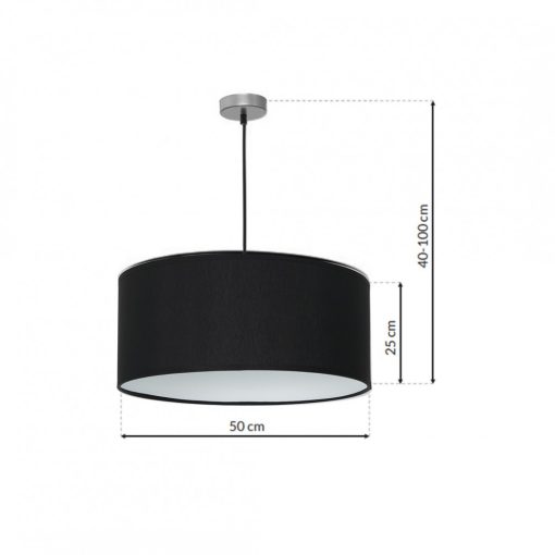 Pendant lamp CASINO BLACK/CHROME 1xE27