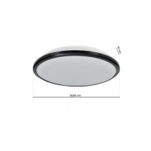 Ceiling  TERMA BLACK 18W LED IP44 Ø280 mm