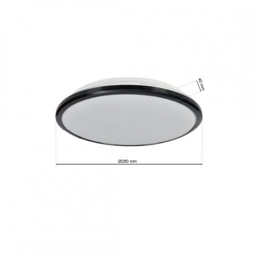 Ceiling  TERMA BLACK 18W LED IP44 Ø280 mm