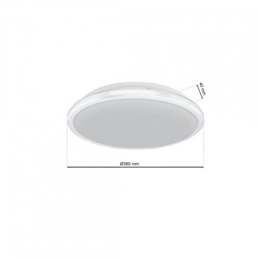 Ceiling  TERMA WHITE 24W LED IP44 Ø360 mm
