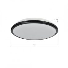 Ceiling  TERMA BLACK 24W LED IP44 Ø360 mm