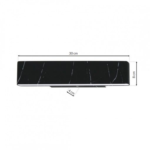 Wall lamp PIERCE BLACK 12W LED