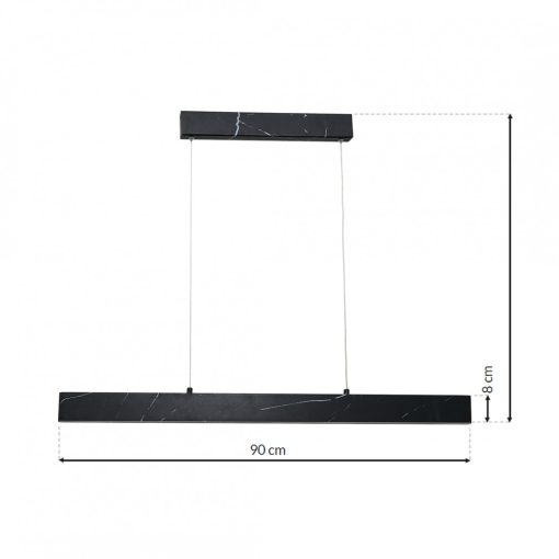 Pendant lamp PIERCE BLACK 18W LED
