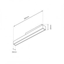 MAGNETIC TRACK 14W LED