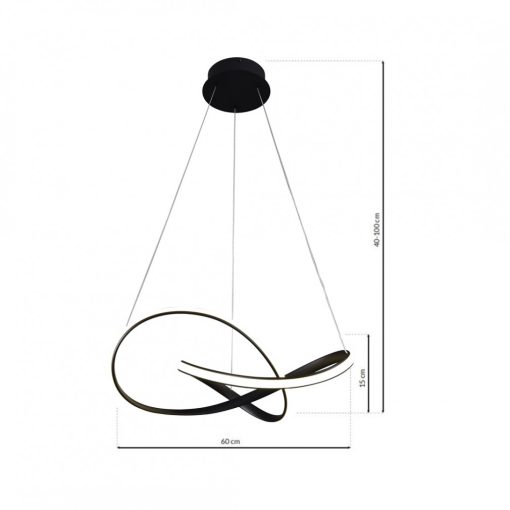Pendant lamp CAPPIO BLACK 36W LED