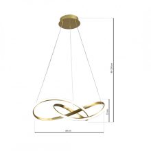 Pendant lamp CAPPIO GOLD 36W LED