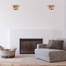 Wall lamp CHELSEA GOLD 2xE14