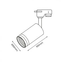 Pipe Ring Track Spot WHITE 1xGU10