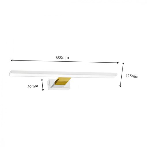 Wall lamp SHINE WHITE/GOLD 60cm 13,8W LED
