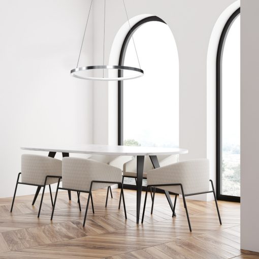Pendant lamp ROTONDA CHROME 27W LED
