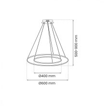 Pendant lamp ROTONDA GOLD 51W LED