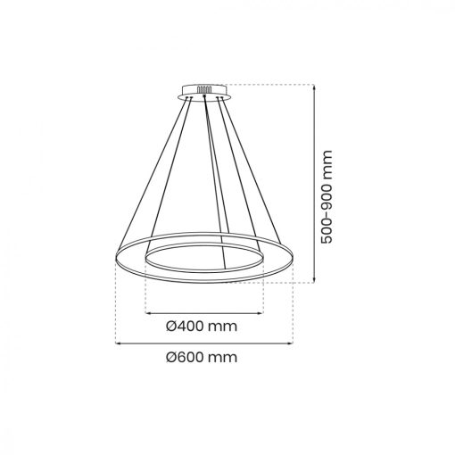 Pendant lamp ROTONDA GOLD 51W LED