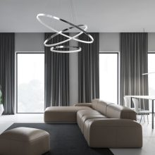Pendant lamp ROTONDA CHROME 93W LED