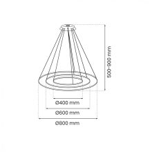 Pendant lamp ROTONDA GOLD 93W LED