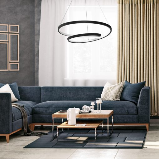 Pendant lamp LUCERO BLACK 48W LED